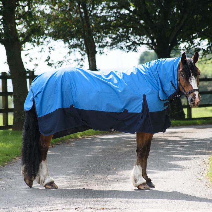 600D Outdoor Winter Turnout Horse Rugs 50G Fill COMBO Full Neck Red/Navy 5'3-6'9