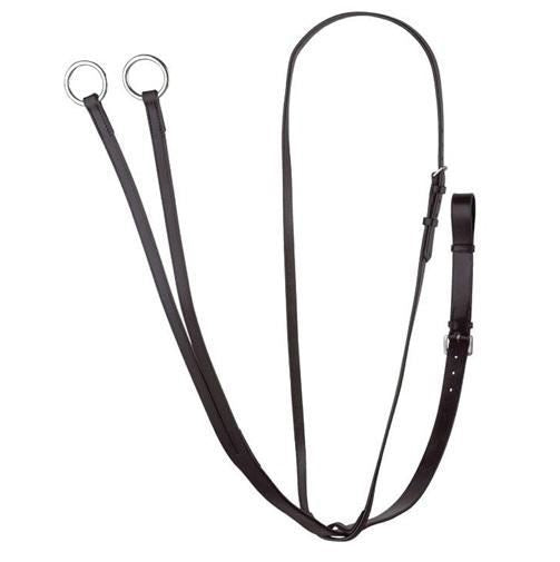 Soft Leather Running Martingale With FREE Rubber Stops Black Brown Full Cob Pony
