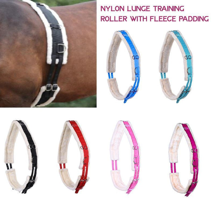 Nylon Lunge Roller Soft Fleece Padding Lunging Training 7 Colours Full Cob Pony