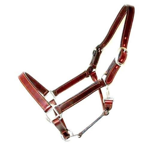 Padded Leather Headcollar Halters Adjustable Stable Black Brown Tan in 6 Sizes